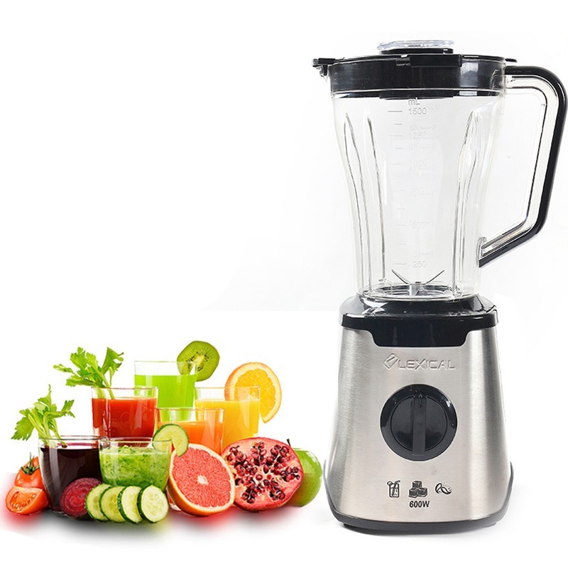 Lexical LBL-1530- Blender 2en1 600W Bol en Plastique Incassable 1.5L