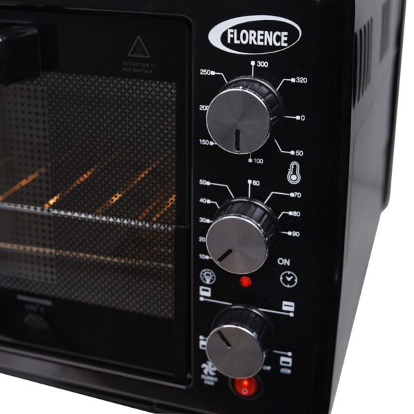 Florence - Four Électrique 52L Noir 1500W Avec Tournebroche – Image 2