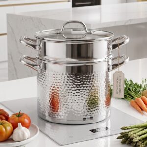 Mixstar - Couscoussier 6L en Inox 18/10 Martelé
