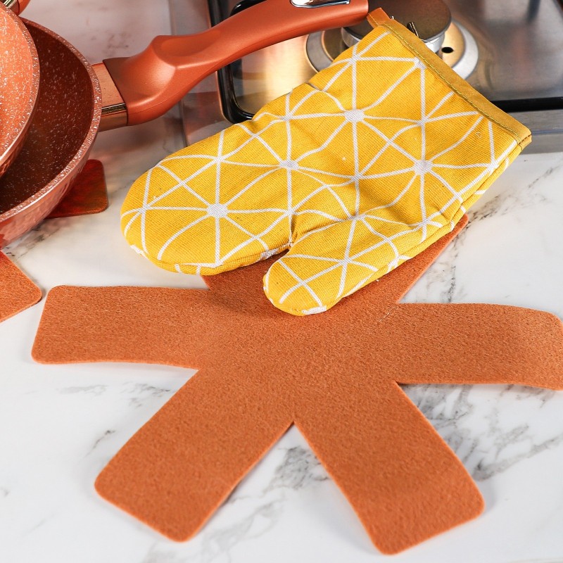 Batterie de cuisine 18 pièces en granite Effet Cuivre Martelé – Image 4