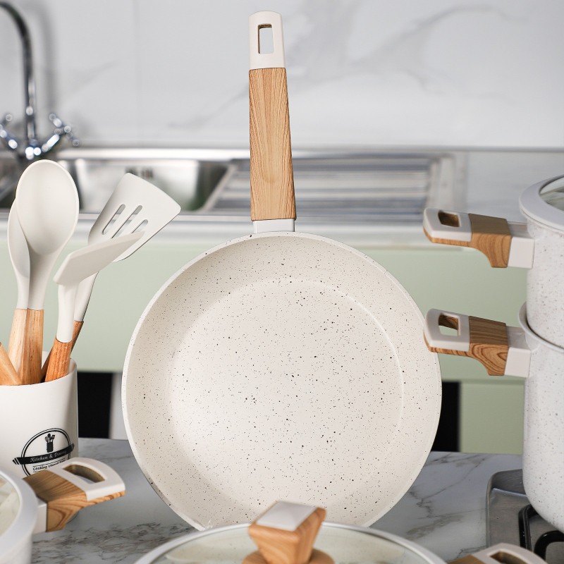 Sizar- Batterie de cuisine 19 pièces en granite Blanc Cassé – Image 3