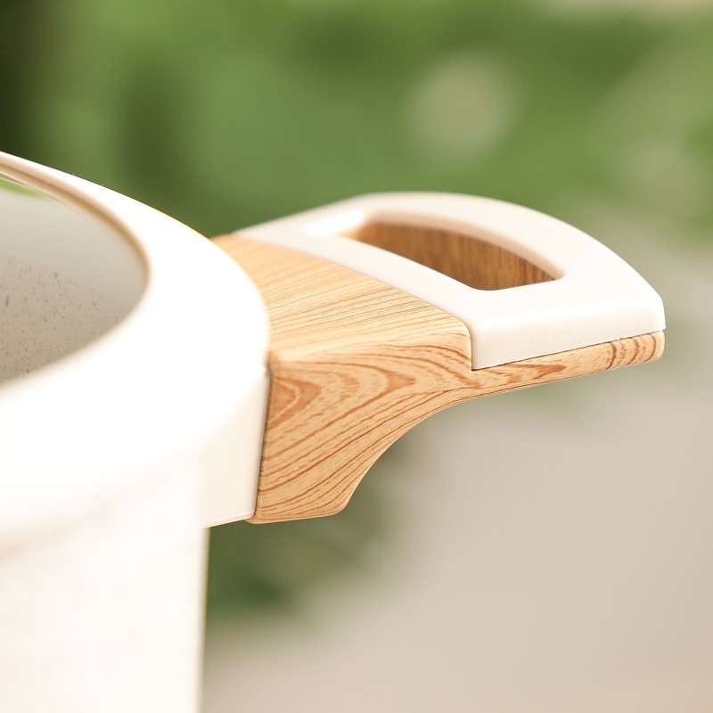 Sizar- Batterie de cuisine 21 pièces en granite Blanc Cassé – Image 4