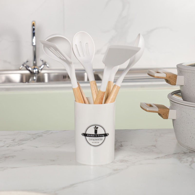 Sizar- Batterie de cuisine 21 pièces en granite Blanc Cassé – Image 7