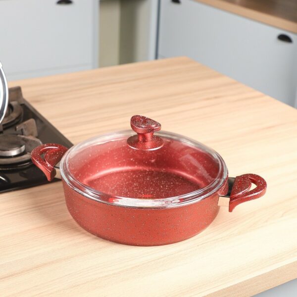 Lines - Batterie de Cuisine 38 Pièces Granite Rouge – Image 3
