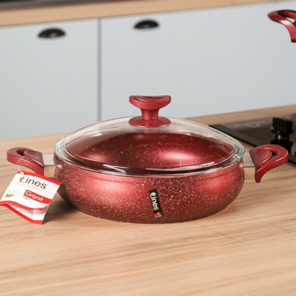 Lines - Batterie de Cuisine 41 Pièces Granite Rouge – Image 3
