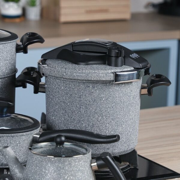 Falez - Batterie de Cuisine en Granite 50 Pièces Gris – Image 2