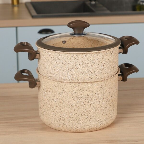 Falez - Batterie de Cuisine en Granite 50 Pièces Beige – Image 4
