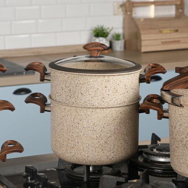 Falez - Batterie de Cuisine en Granite 50 Pièces Beige – Image 4