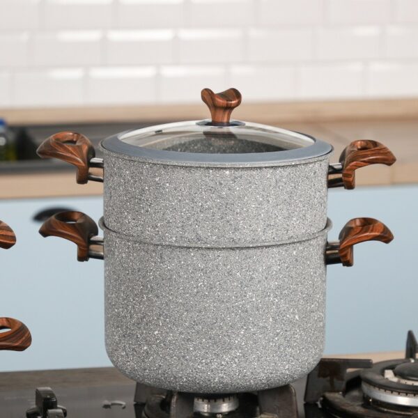 Falez - Batterie de Cuisine en Granite 50 Pièces Gris – Image 7