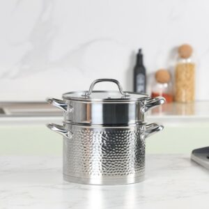 Mixstar - Couscoussier 4L en Acier Inoxydable Martelé