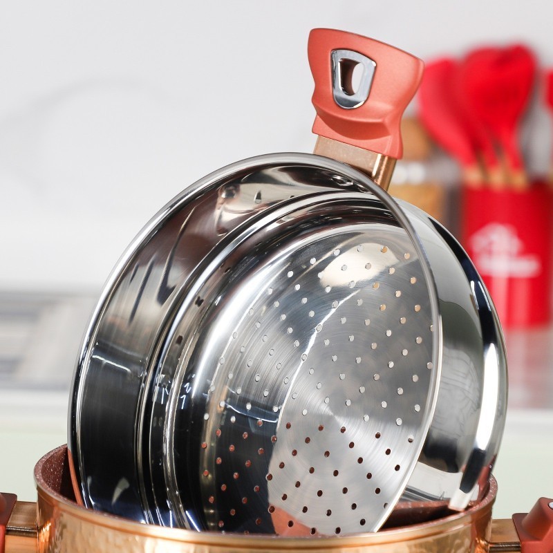 Mixstar - Couscoussier Effet Cuivre 6L 22 cm en Granite – Image 3