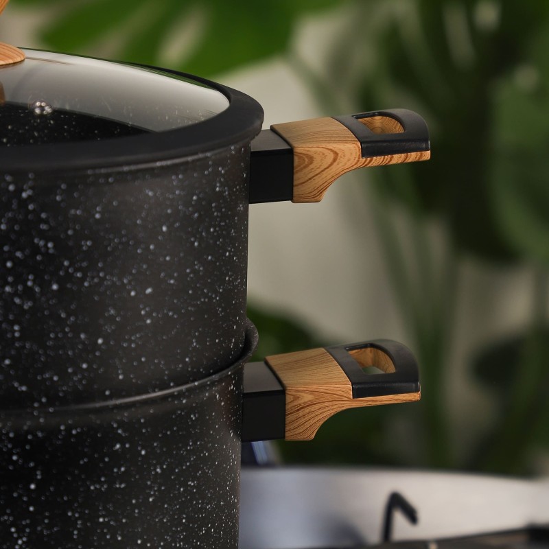 Sizar - Couscoussier en Granite 24 cm Noir – Image 3