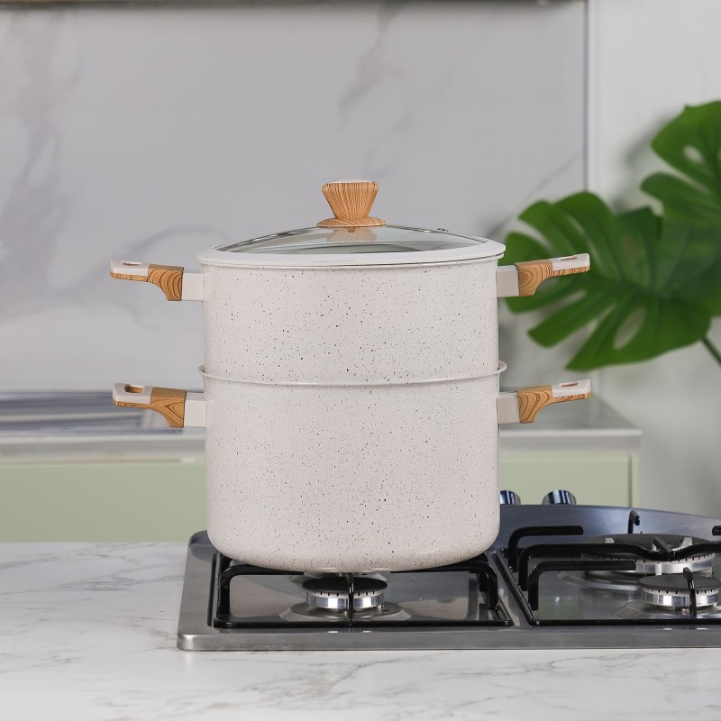 Sizar - Couscoussier en Granite 24 cm Beige