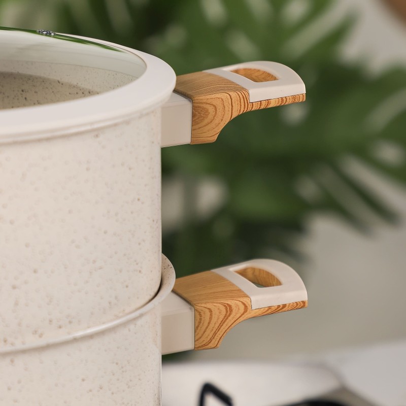 Sizar - Couscoussier en Granite 24 cm Beige – Image 3