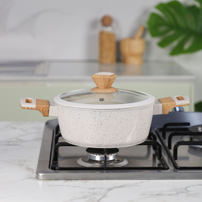 Sizar - Faitout en Granite 22 cm Beige