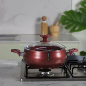 Lines - Faitout en Granite 24 cm Rouge