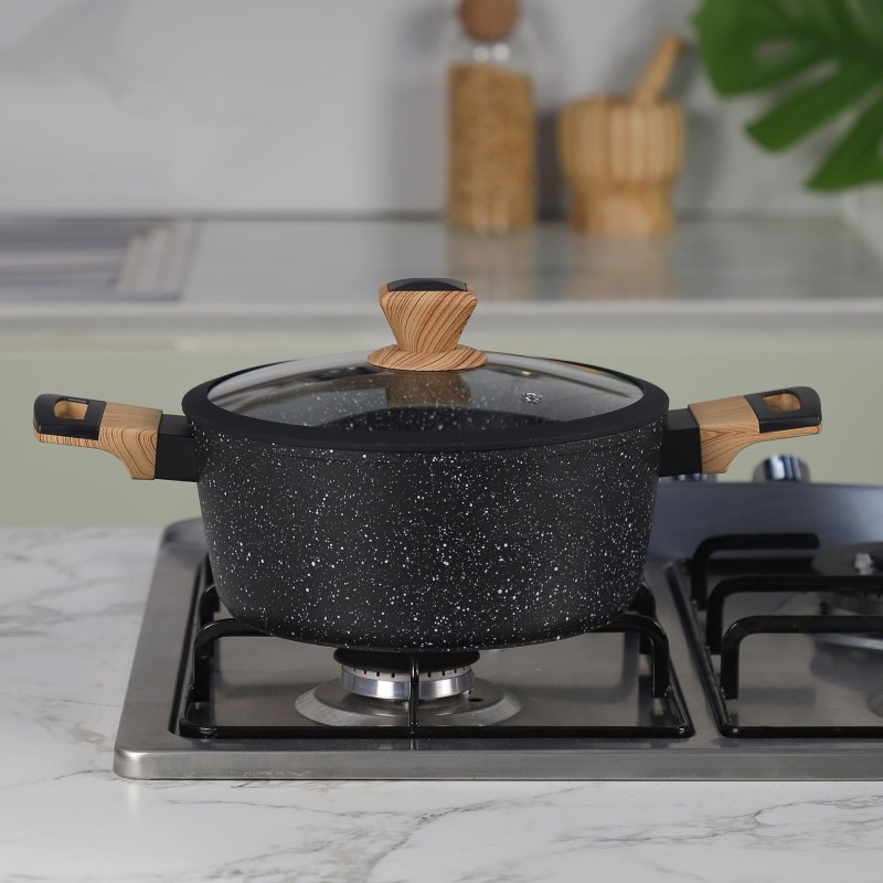 Sizar - Faitout en Granite 26 cm Noir