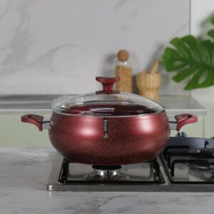 Lines - Faitout en Granite 26 cm Rouge