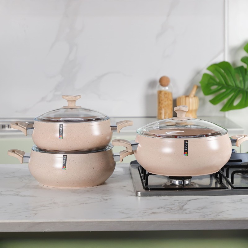 Lines - Faitout en Granite 28 cm Beige – Image 3