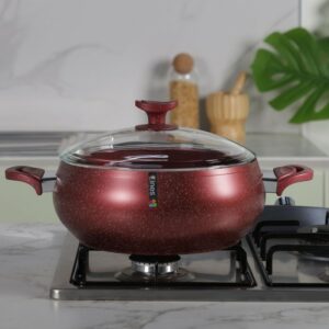 Lines - Faitout en Granite 28 cm Rouge