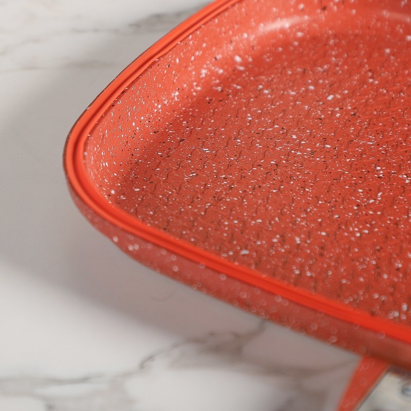 Dessini - Poêle Double Grille en Granite 35 cm Orange – Image 3