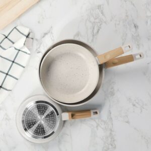 Sizar - Série de 3 Poêles en Granite Beige