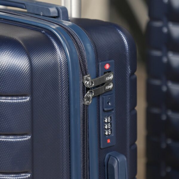 Série de 3 Valises Rigides en ABS Bleu - ABM – Image 4