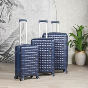 Série de 3 Valises Rigides en ABS Bleu - ABM