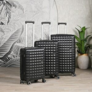 Série de 3 Valises Rigides en ABS Noir - ABM