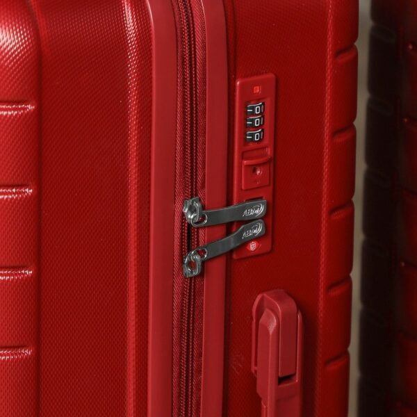 Série de 3 Valises Rigides en ABS Rouge - ABM – Image 2
