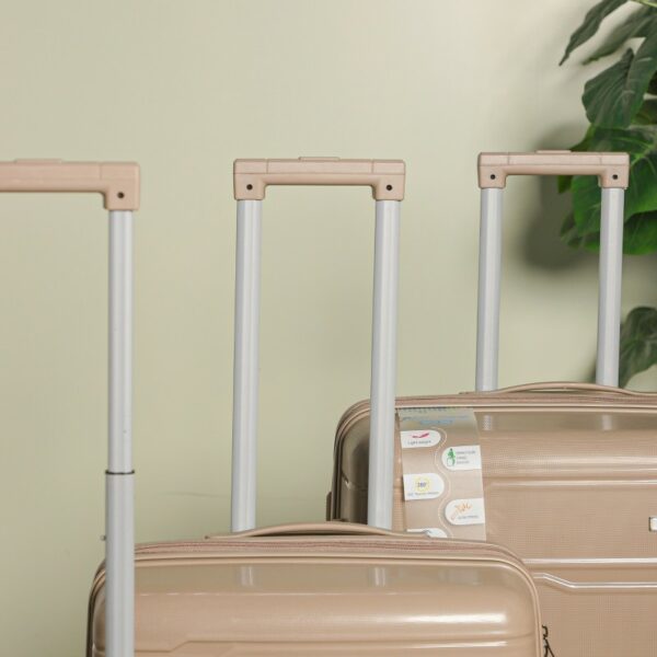 COLISEE+-Set de 3 Valises en Polypropylène Beige Incassable – Image 5