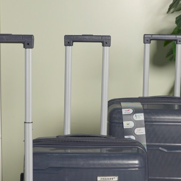 COLISEE+-Set de 3 Valises en Polypropylène Bleu Incassable – Image 3