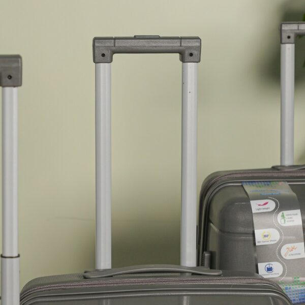 COLISEE+-Set de 3 Valises en Polypropylène Gris Incassable – Image 4