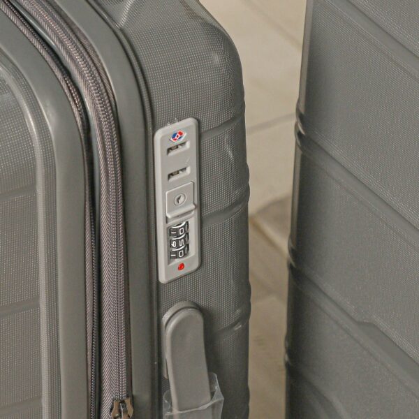 COLISEE+-Set de 3 Valises en Polypropylène Gris Incassable – Image 5