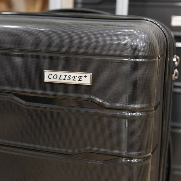 COLISEE+-Set de 3 Valises en Polypropylène Noir Incassable – Image 3