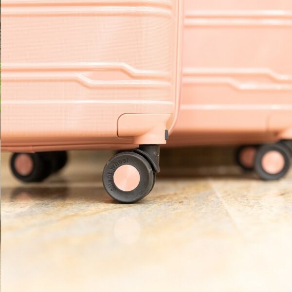 COLISEE+-Set de 3 Valises en Polypropylène Rose Incassable – Image 3
