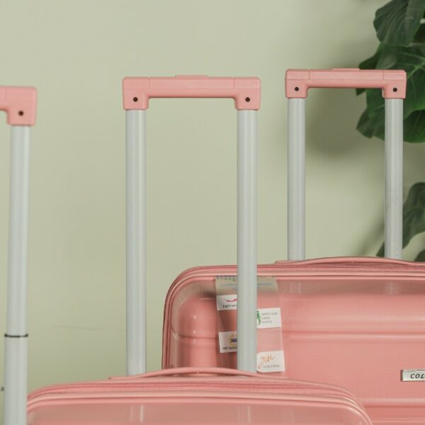 COLISEE+-Set de 3 Valises en Polypropylène Rose Incassable – Image 5