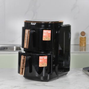 RAF R-5396- Air Fryer Double Panier 2x6 Litres 2400W avec Écran Tactile