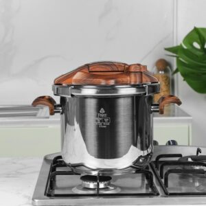 Falez- Cocotte 7L Inox 18/10 Manche Effet Bois