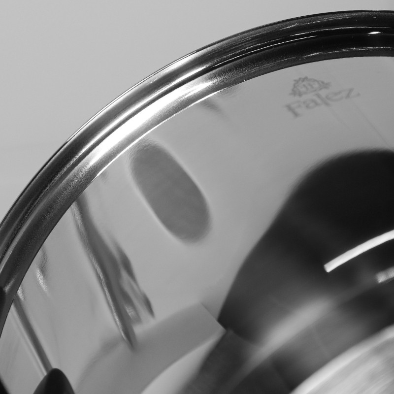 Falez- Faitout 24 cm Inox 18/10 avec Manche Noir – Image 6