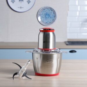 Florence AT7002- Hachoir Bol Inox 3 L 1000W Rouge