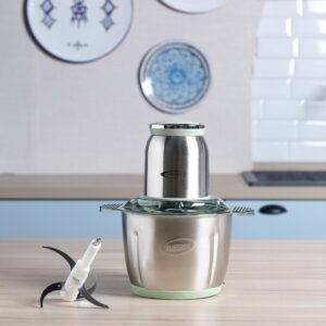 Florence AT7002- Hachoir Bol Inox 3 L 1000W Vert