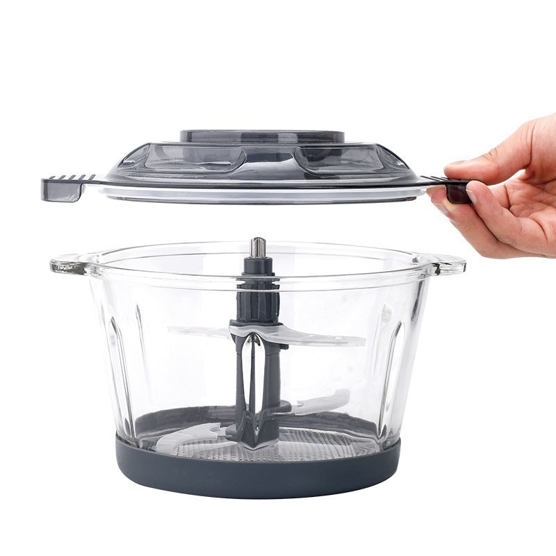 Lexical LCH-1911- Mini Hachoir 2L 300W Bol en Verre Violet – Image 2