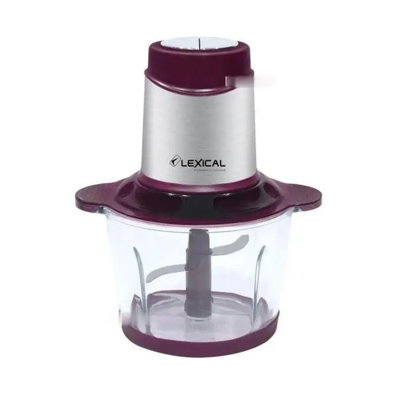 Lexical LCH-1911- Mini Hachoir 2L 300W Bol en Verre Violet