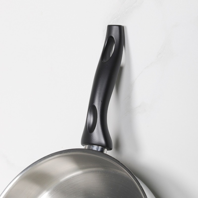 Falez- Poêle 28 cm Inox 18/10 avec Manche Noir – Image 4