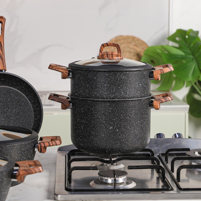 Falez - Batterie de Cuisine en Granite 37 Pièces Noir – Image 2