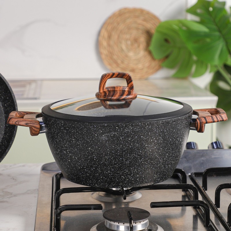 Falez - Batterie de Cuisine en Granite 37 Pièces Noir – Image 3