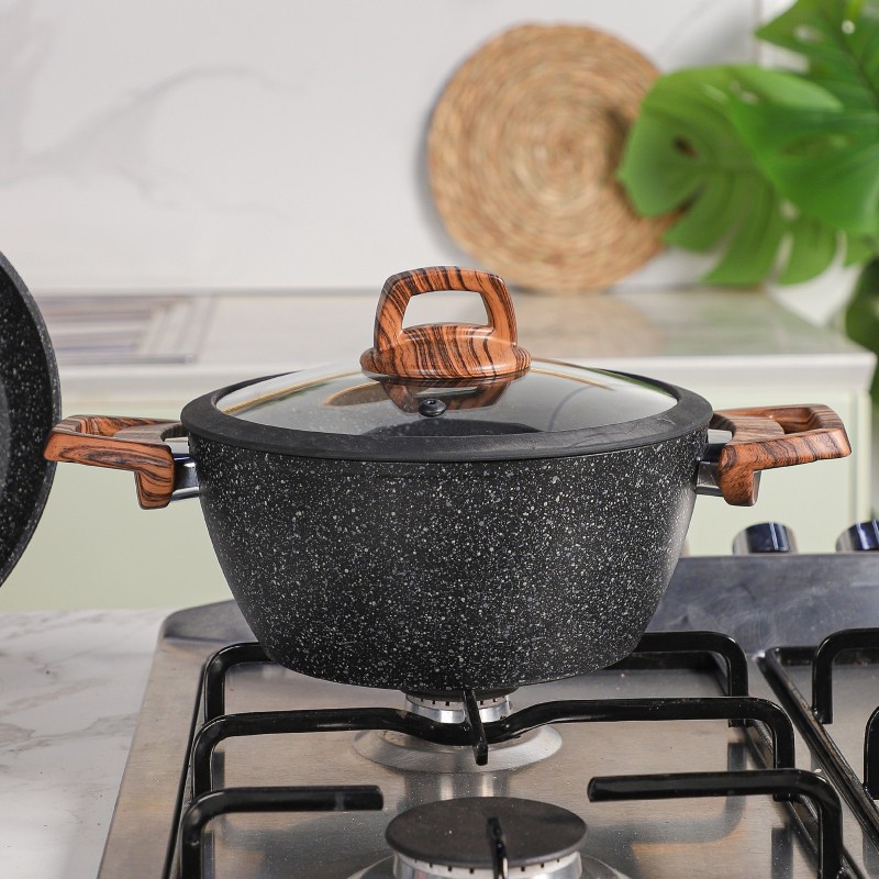 Falez - Batterie de Cuisine en Granite 37 Pièces Noir – Image 10