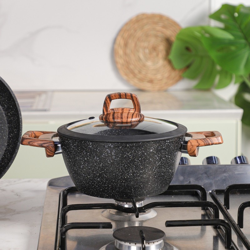 Falez - Batterie de Cuisine en Granite 37 Pièces Noir – Image 9