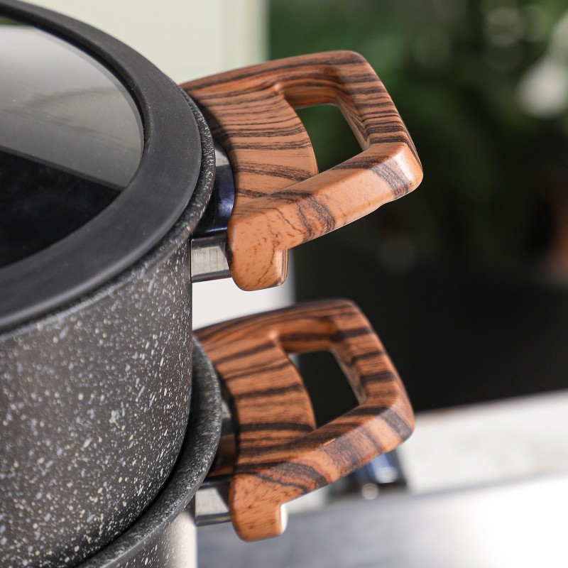 Falez - Batterie de Cuisine en Granite 37 Pièces Noir – Image 7